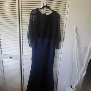 Navy Blue Formal Mermaid Dress Size 6